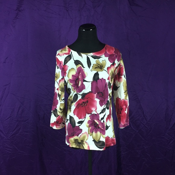 Alfred Dunner Floral Embroidery Blouse - Picture 2 of 4